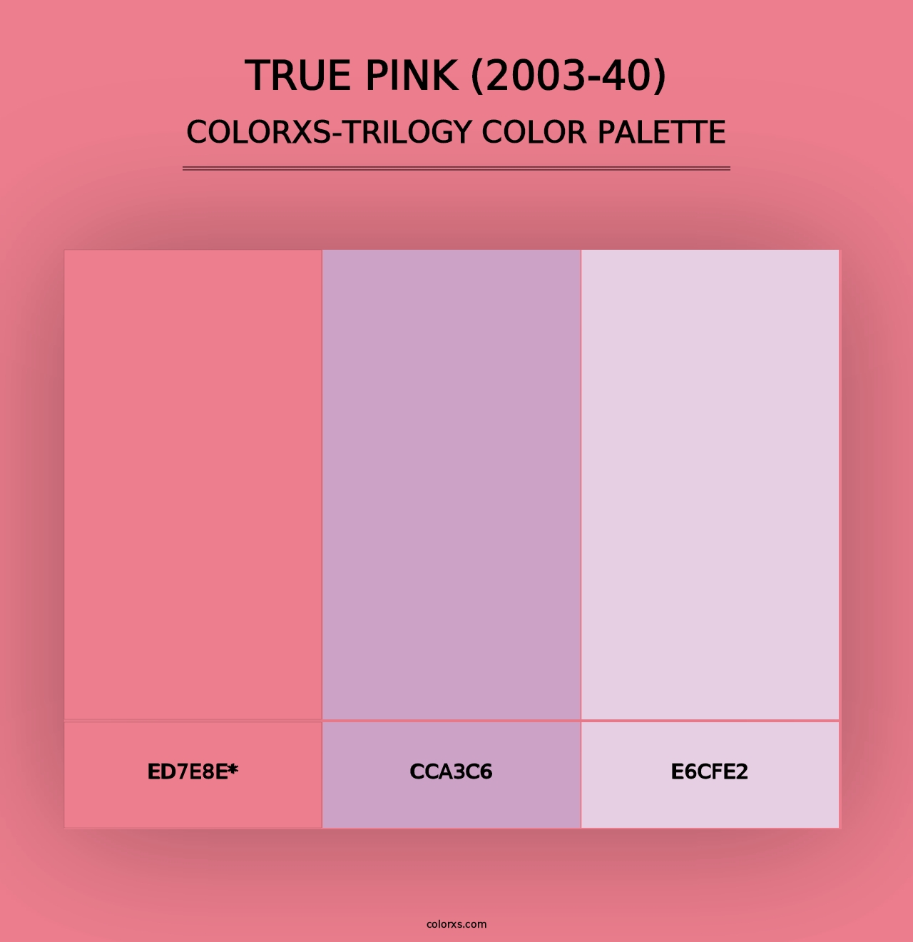 True Pink (2003-40) - Colorxs Trilogy Palette