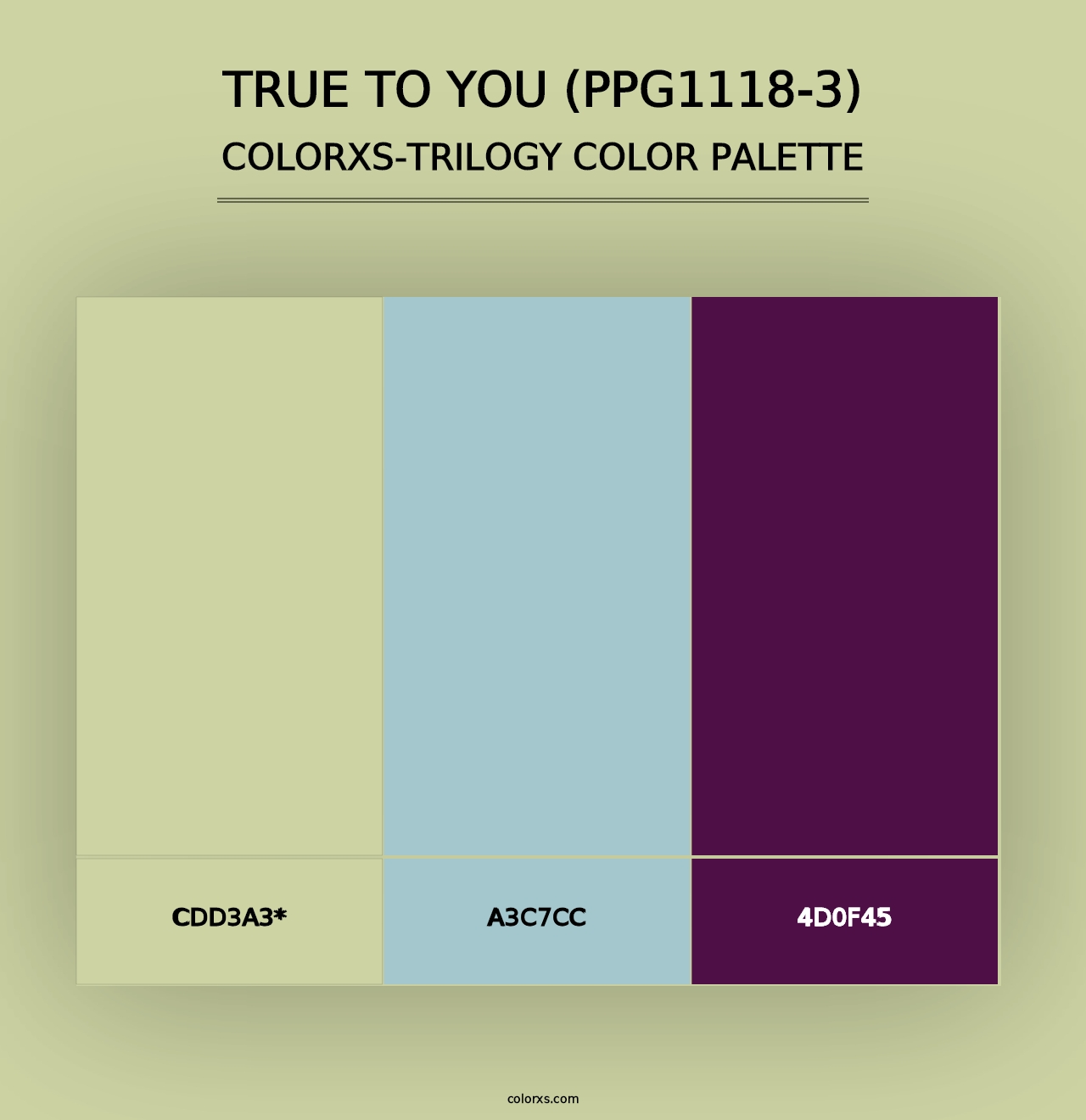 True To You (PPG1118-3) - Colorxs Trilogy Palette