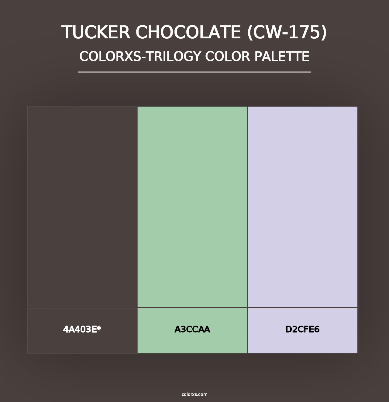 Tucker Chocolate (CW-175) - Colorxs Trilogy Palette