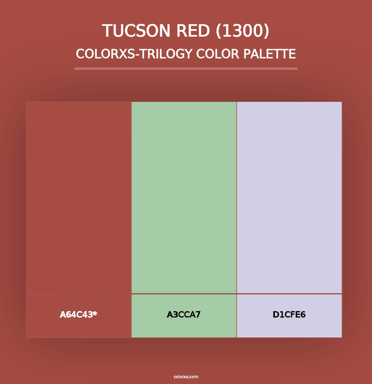 Tucson Red (1300) - Colorxs Trilogy Palette