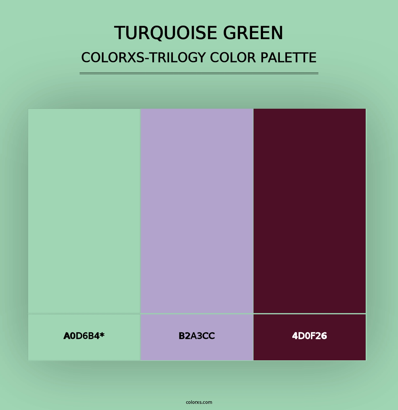 Turquoise Green - Colorxs Trilogy Palette