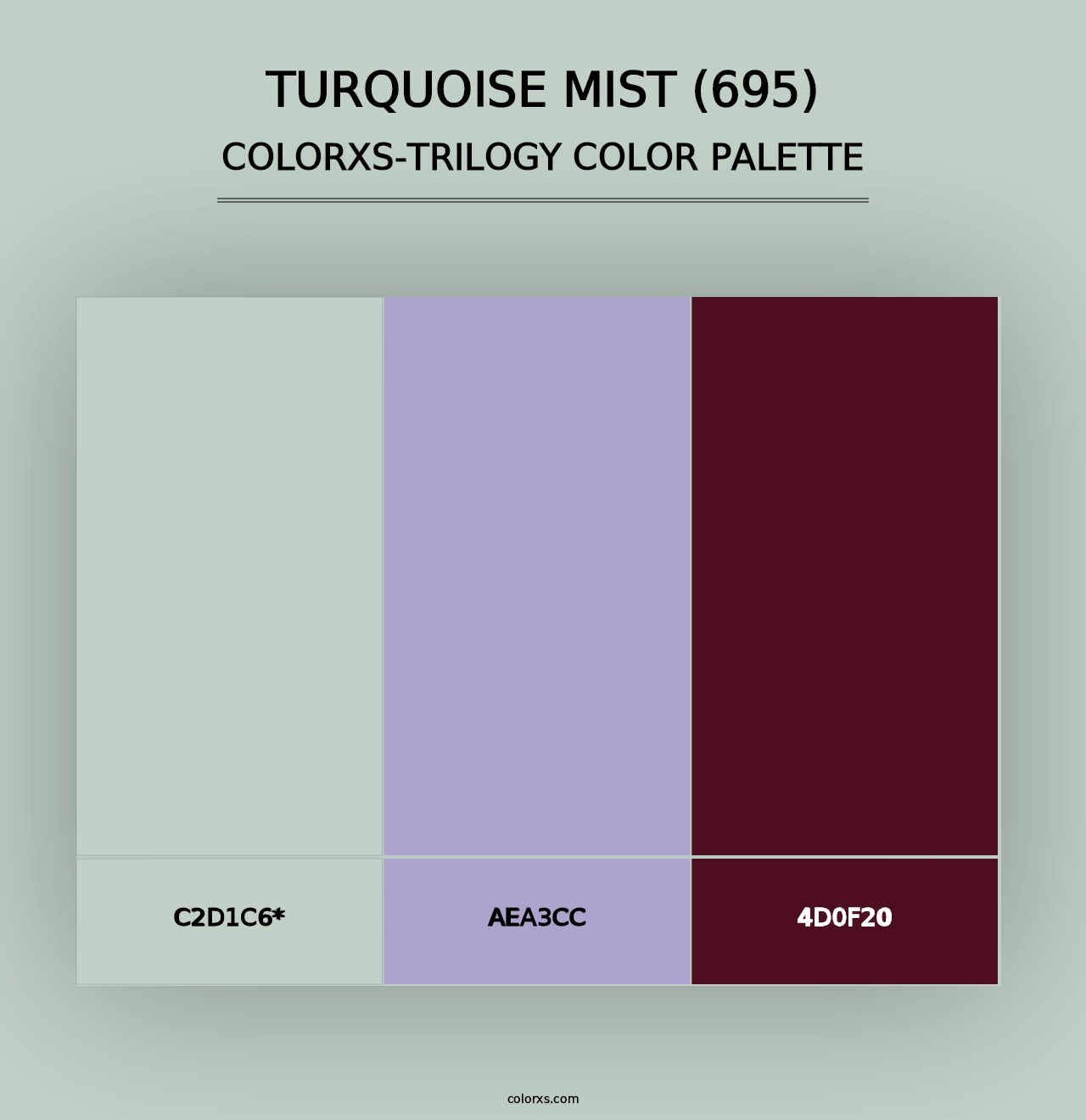 Turquoise Mist (695) - Colorxs Trilogy Palette