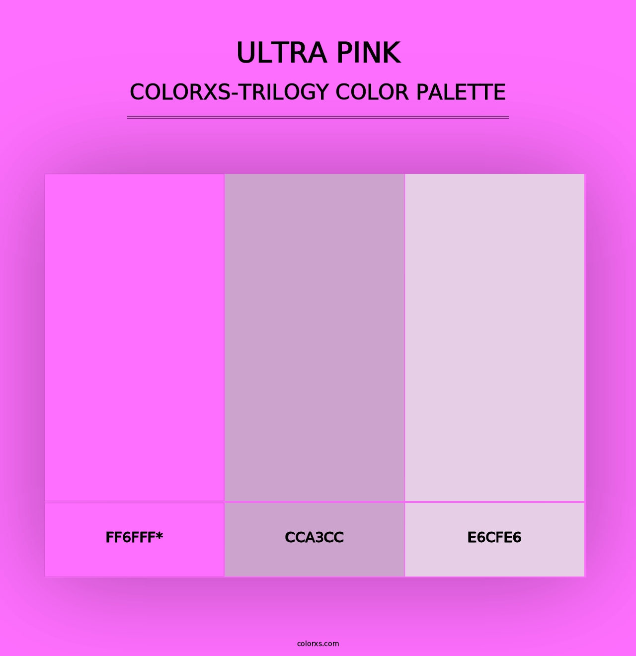 Ultra Pink - Colorxs Trilogy Palette