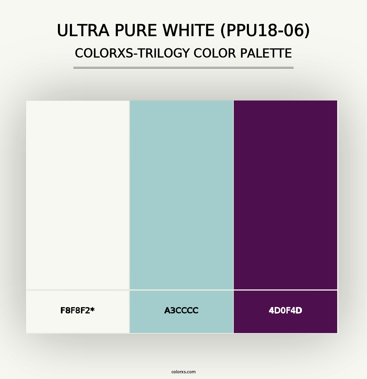 Ultra Pure White (PPU18-06) - Colorxs Trilogy Palette