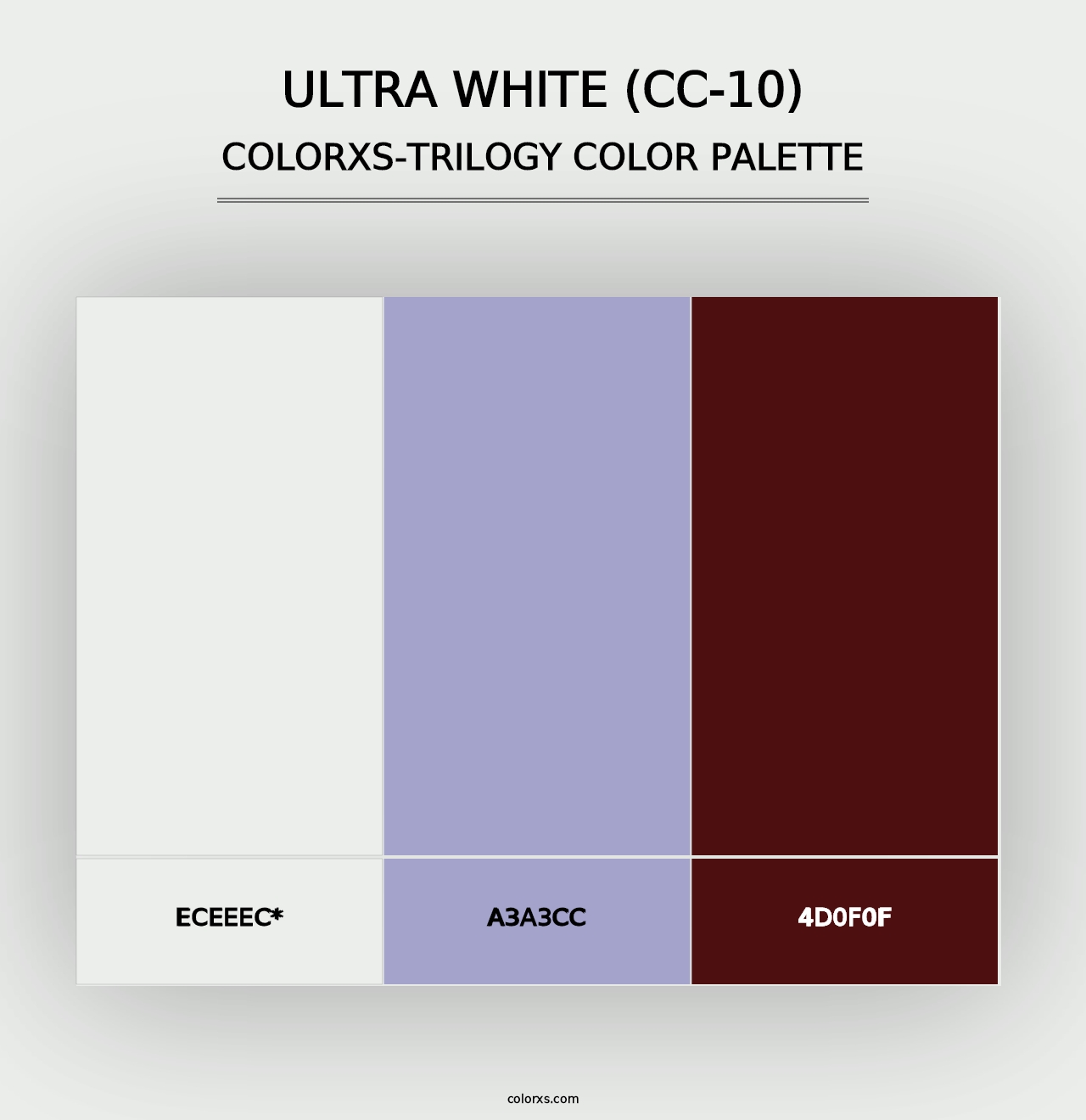 Ultra White (CC-10) - Colorxs Trilogy Palette