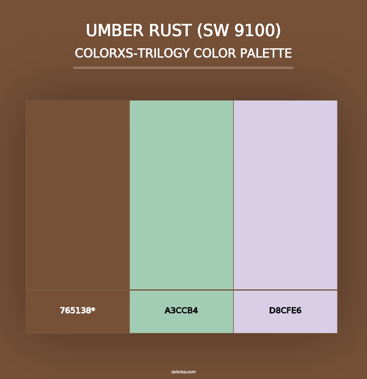 Umber Rust (SW 9100) - Colorxs Trilogy Palette