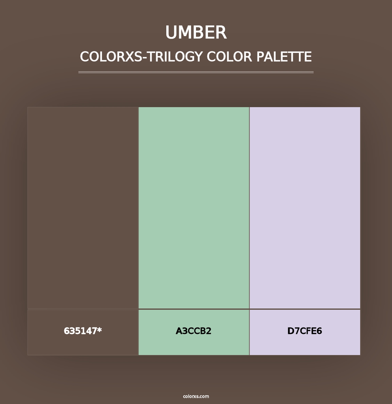 Umber - Colorxs Trilogy Palette