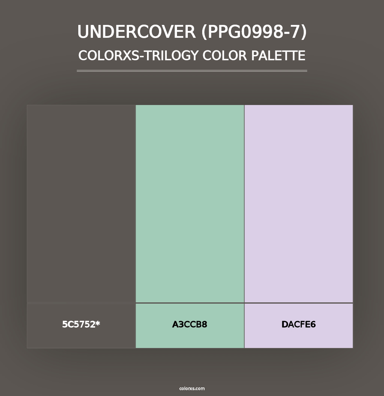 Undercover (PPG0998-7) - Colorxs Trilogy Palette