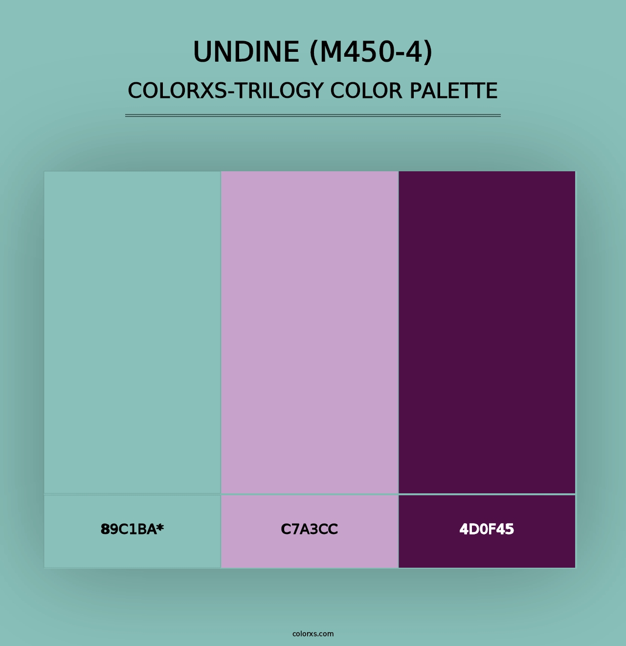 Undine (M450-4) - Colorxs Trilogy Palette