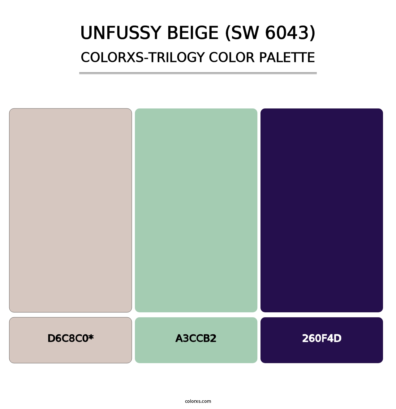 Unfussy Beige (SW 6043) - Colorxs Trilogy Palette