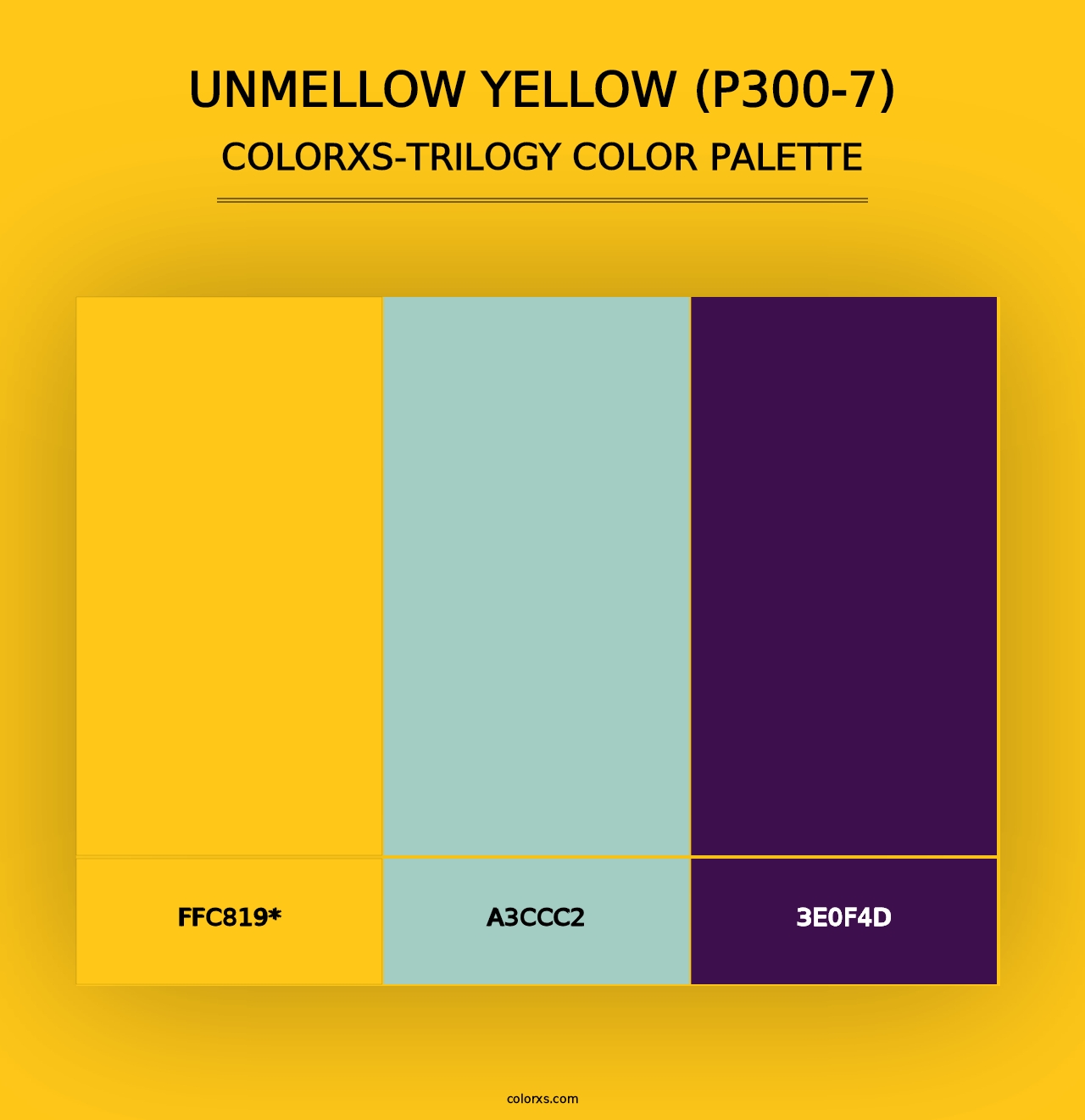 Unmellow Yellow (P300-7) - Colorxs Trilogy Palette