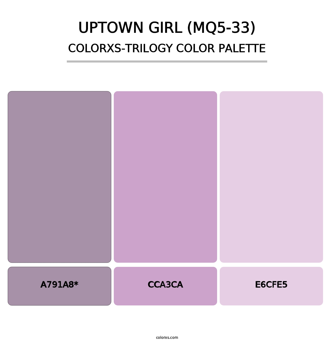 Uptown Girl (MQ5-33) - Colorxs Trilogy Palette