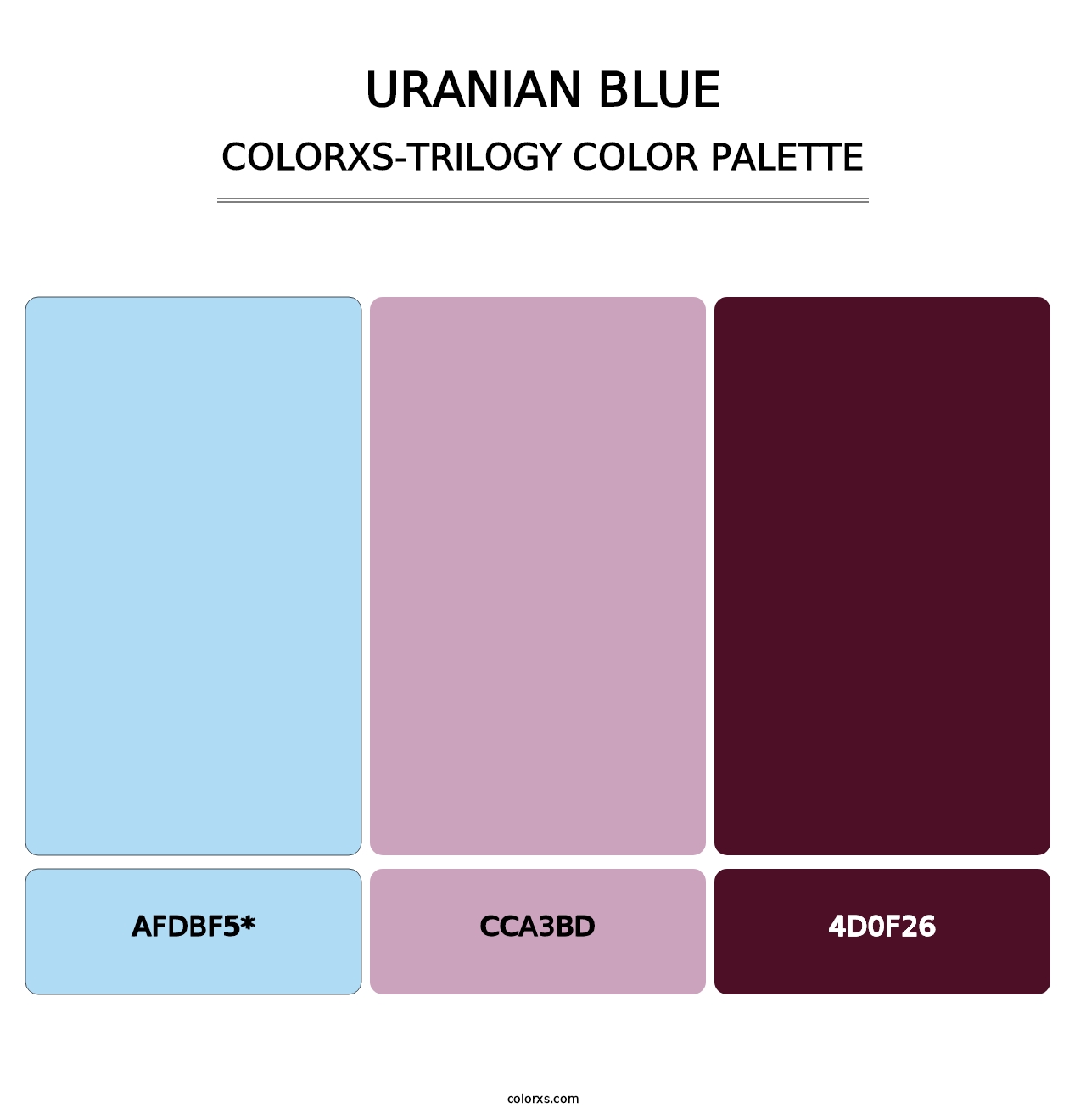 Uranian Blue - Colorxs Trilogy Palette