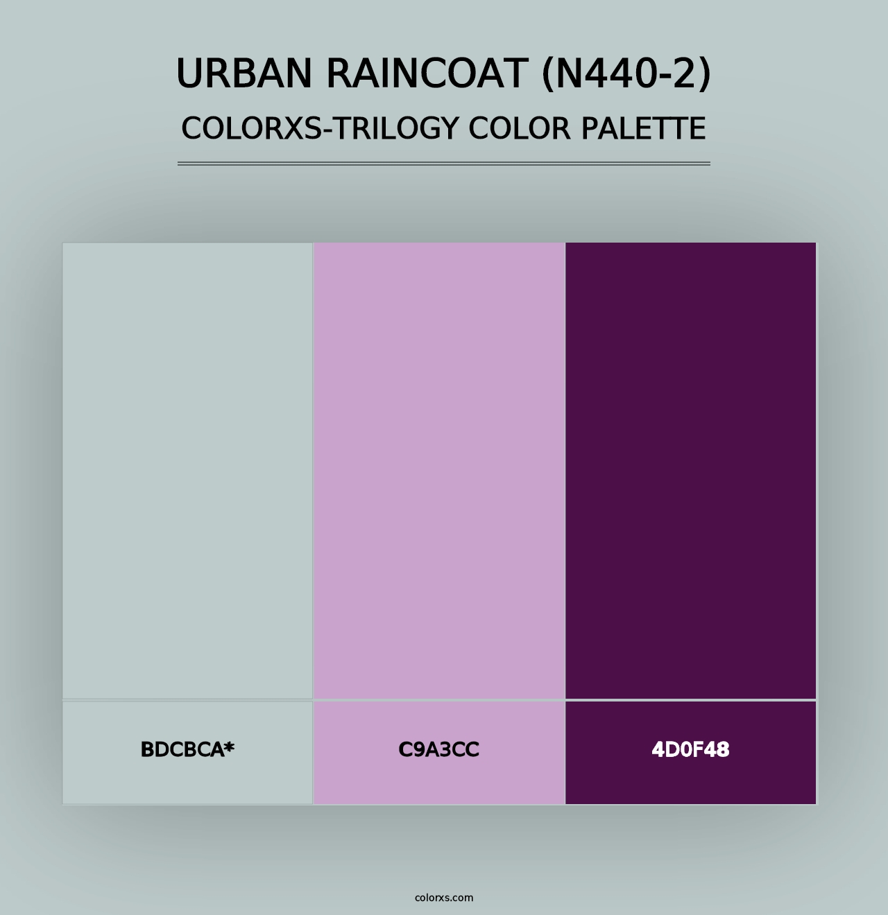 Urban Raincoat (N440-2) - Colorxs Trilogy Palette