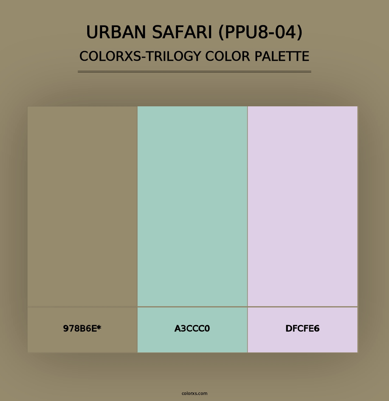 Urban Safari (PPU8-04) - Colorxs Trilogy Palette