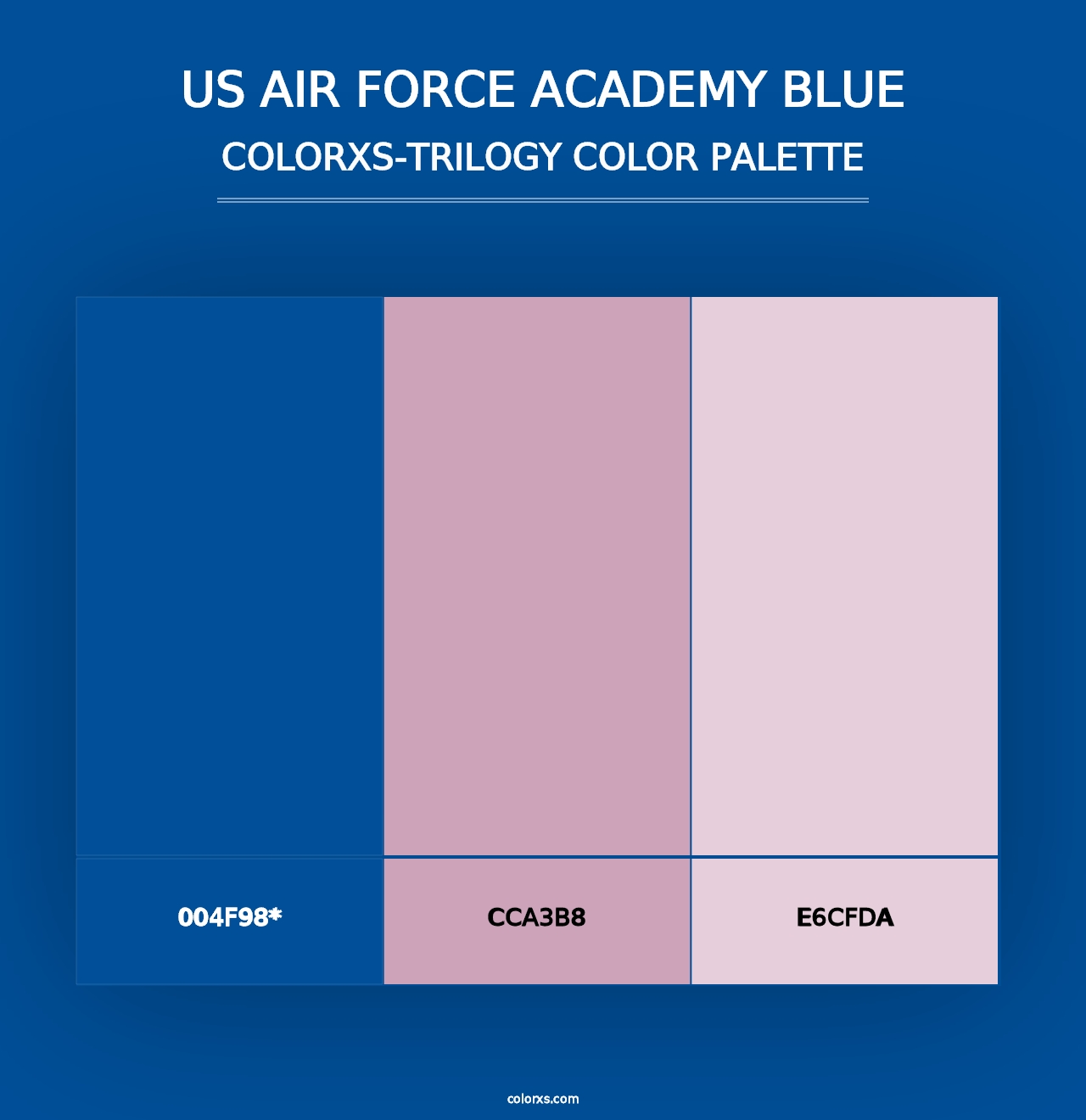 US Air Force Academy Blue - Colorxs Trilogy Palette