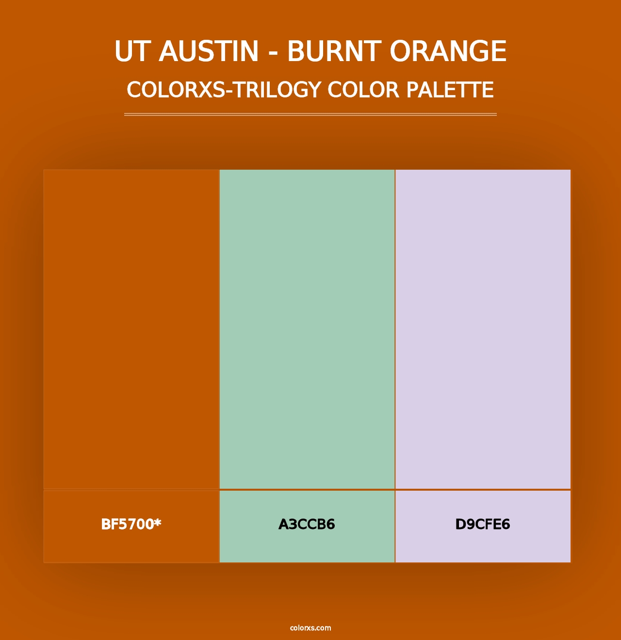 UT Austin - Burnt Orange - Colorxs Trilogy Palette