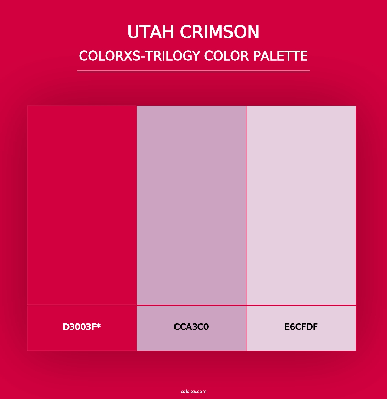 Utah Crimson - Colorxs Trilogy Palette