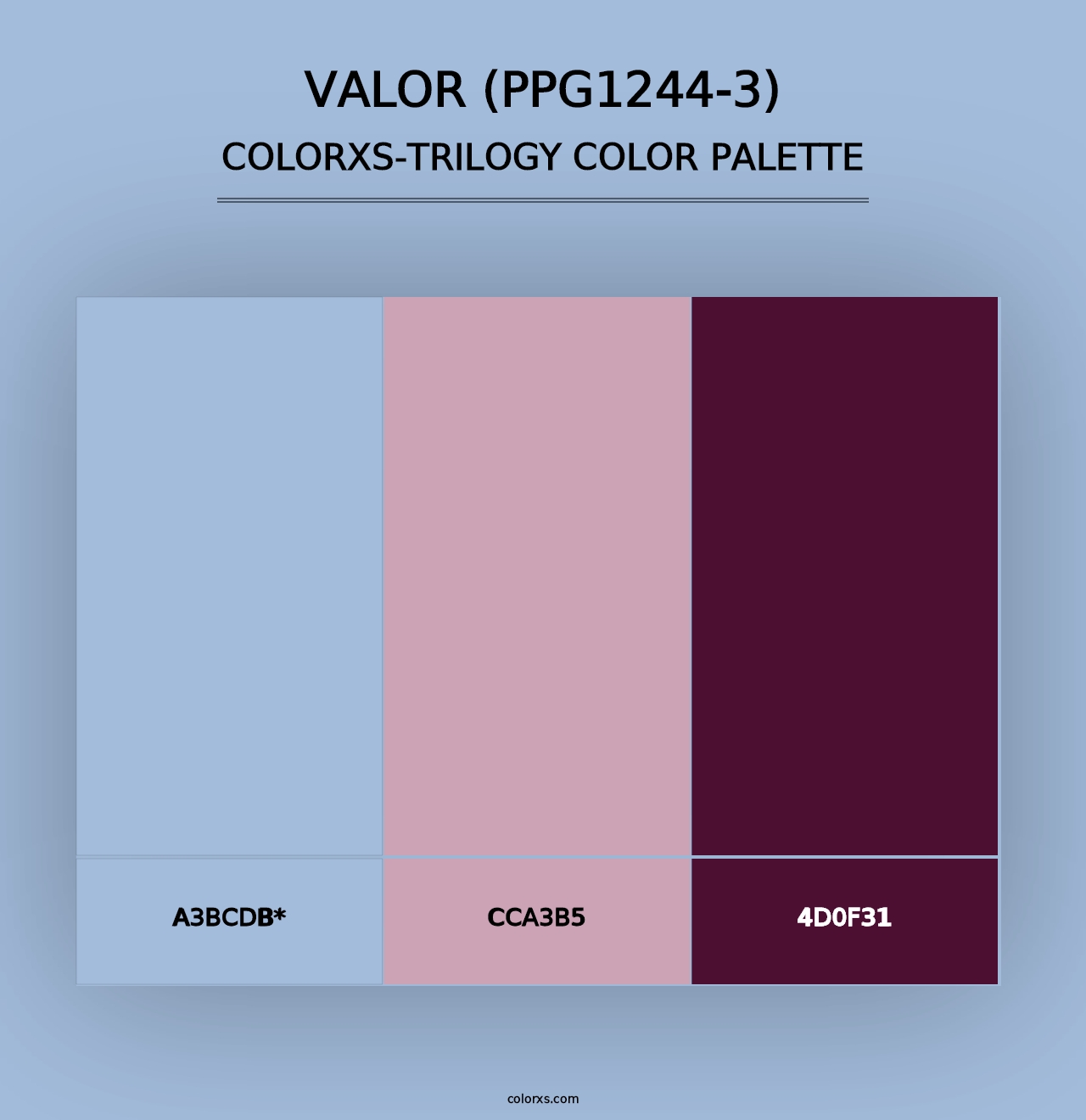 Valor (PPG1244-3) - Colorxs Trilogy Palette