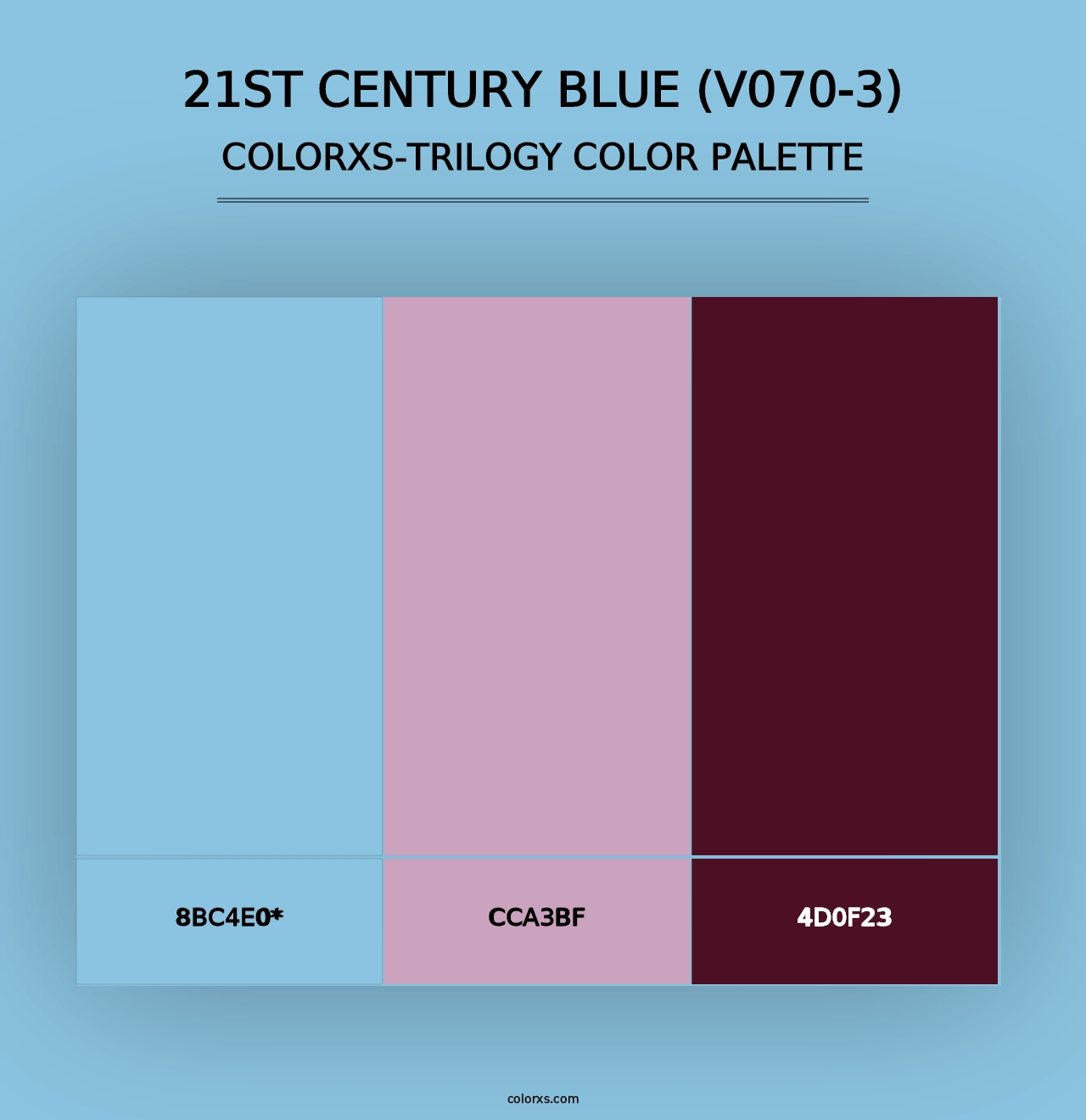 21st Century Blue (V070-3) - Colorxs Trilogy Palette