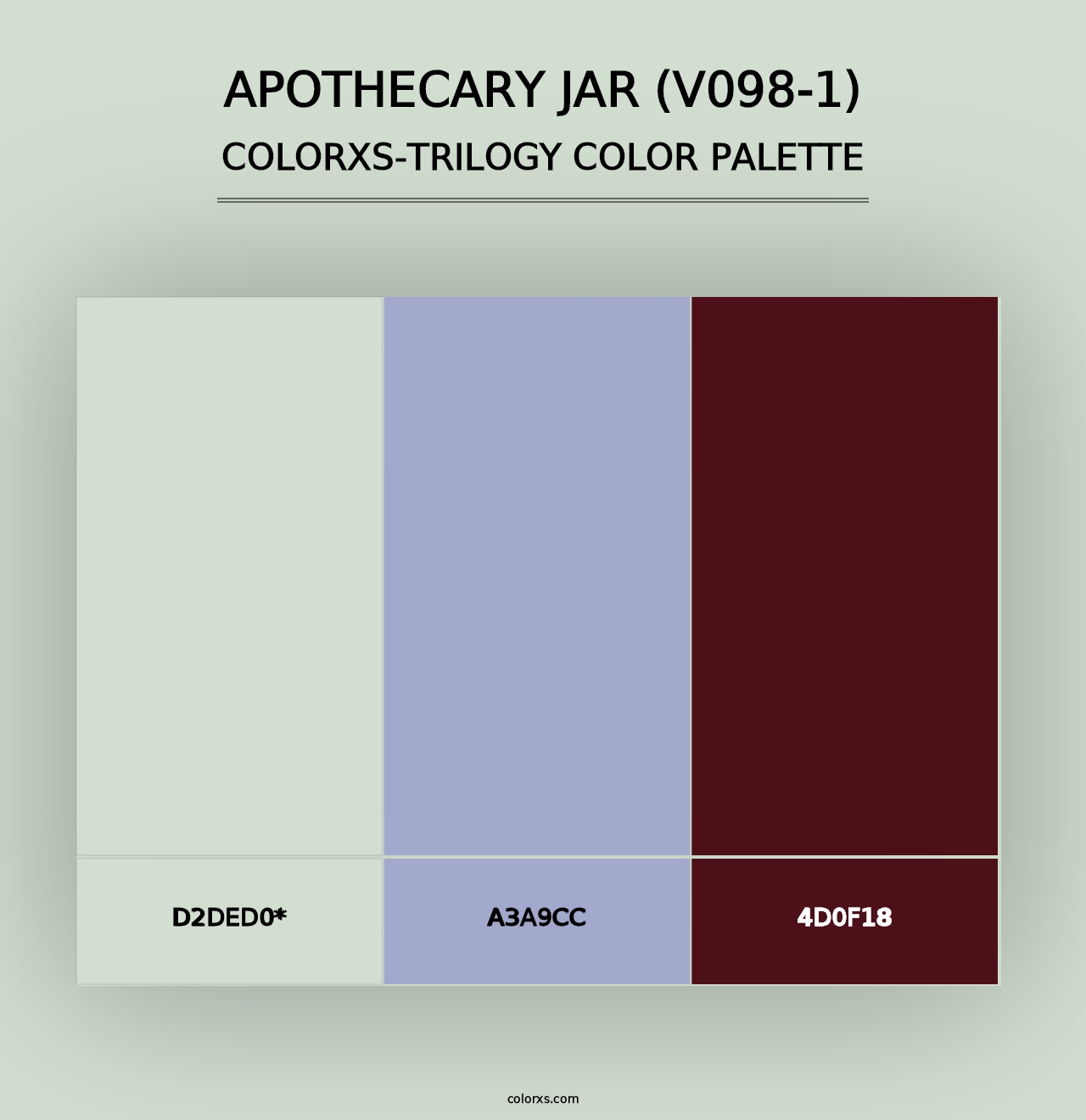 Apothecary Jar (V098-1) - Colorxs Trilogy Palette