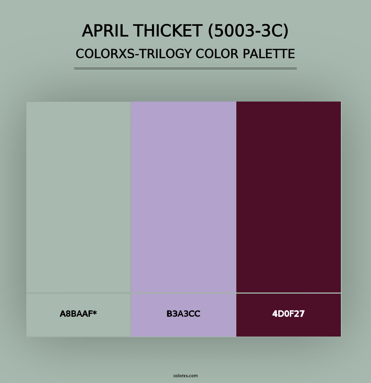 April Thicket (5003-3C) - Colorxs Trilogy Palette