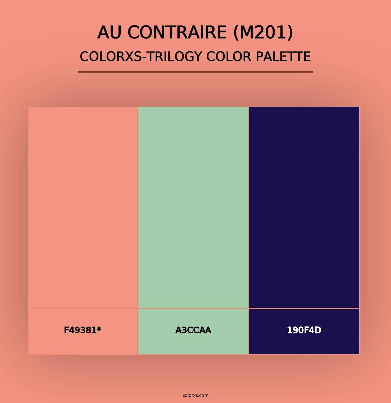 Au Contraire (M201) - Colorxs Trilogy Palette