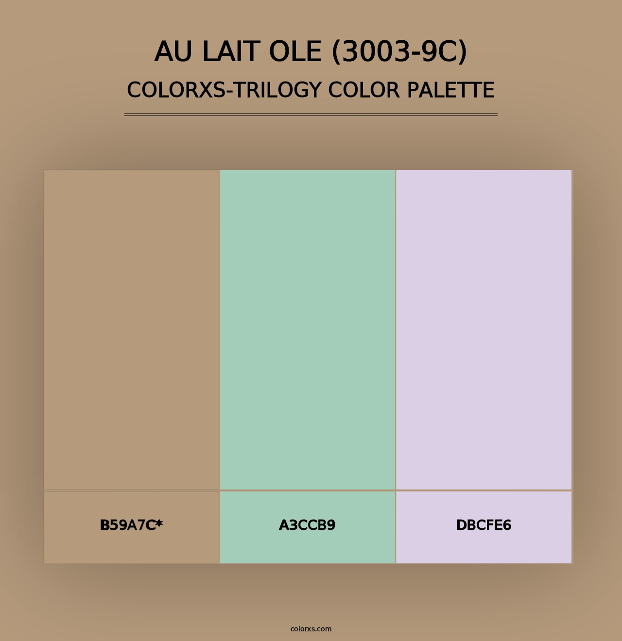 Au Lait Ole (3003-9C) - Colorxs Trilogy Palette