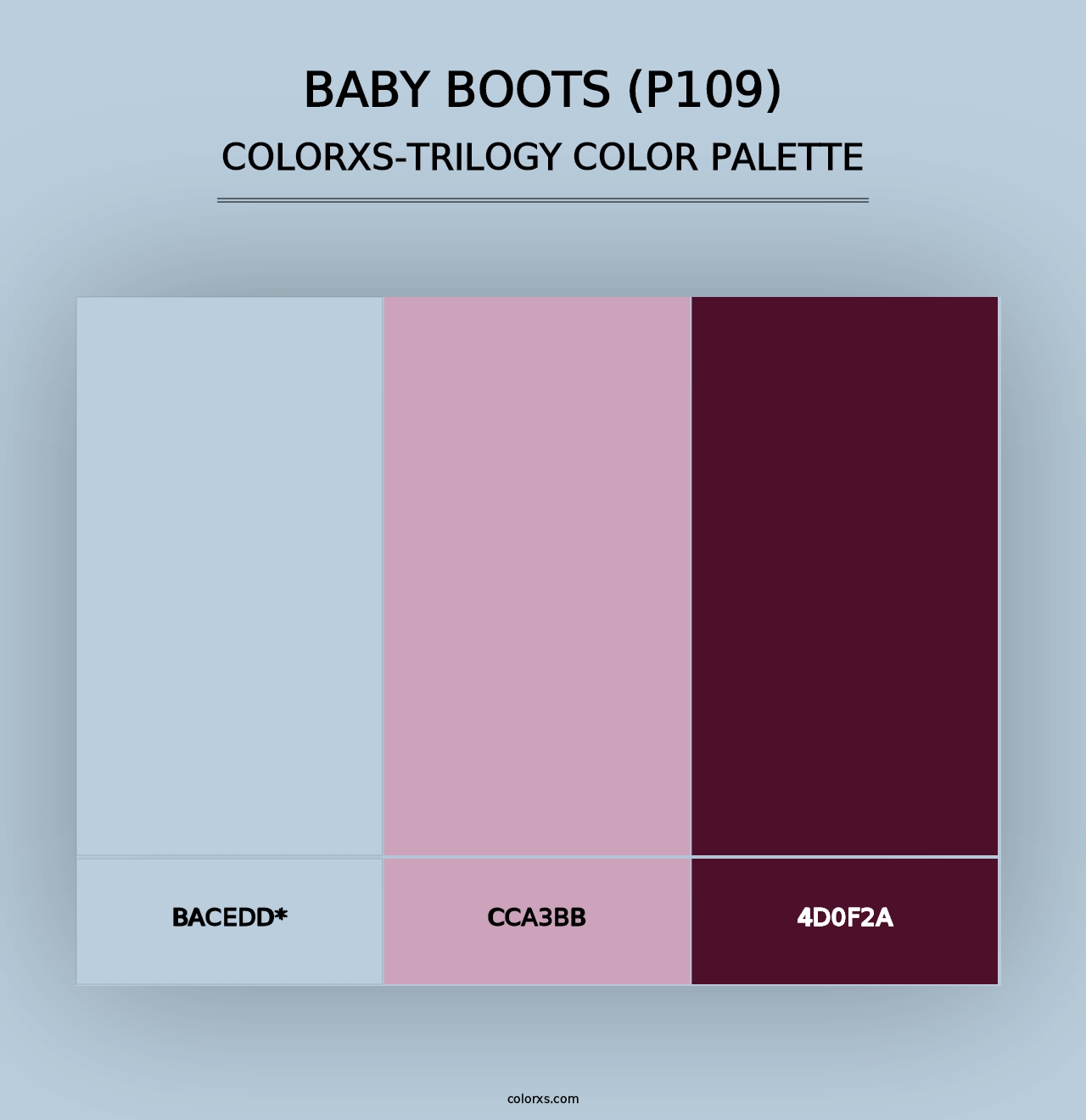 Baby Boots (P109) - Colorxs Trilogy Palette