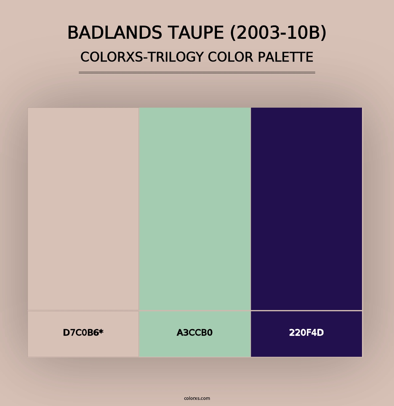 Badlands Taupe (2003-10B) - Colorxs Trilogy Palette