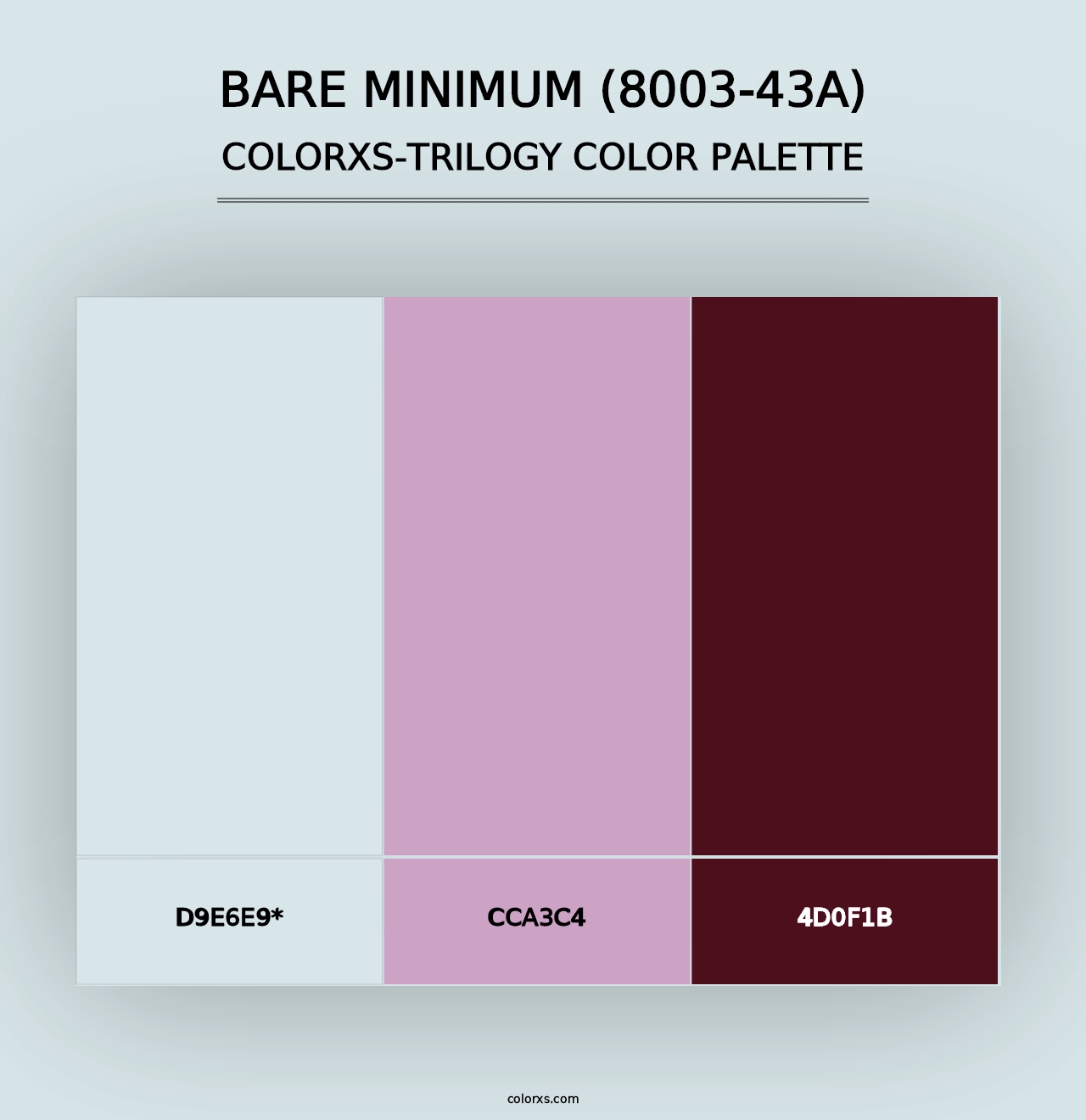 Bare Minimum (8003-43A) - Colorxs Trilogy Palette