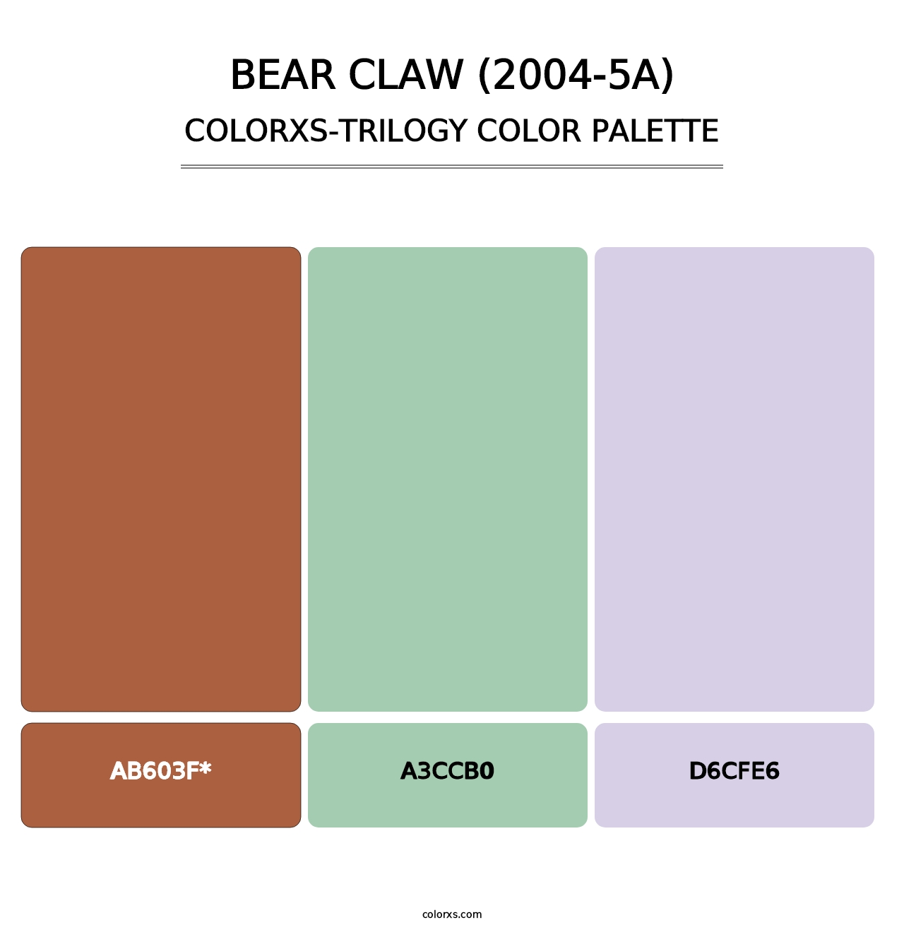 Bear Claw (2004-5A) - Colorxs Trilogy Palette