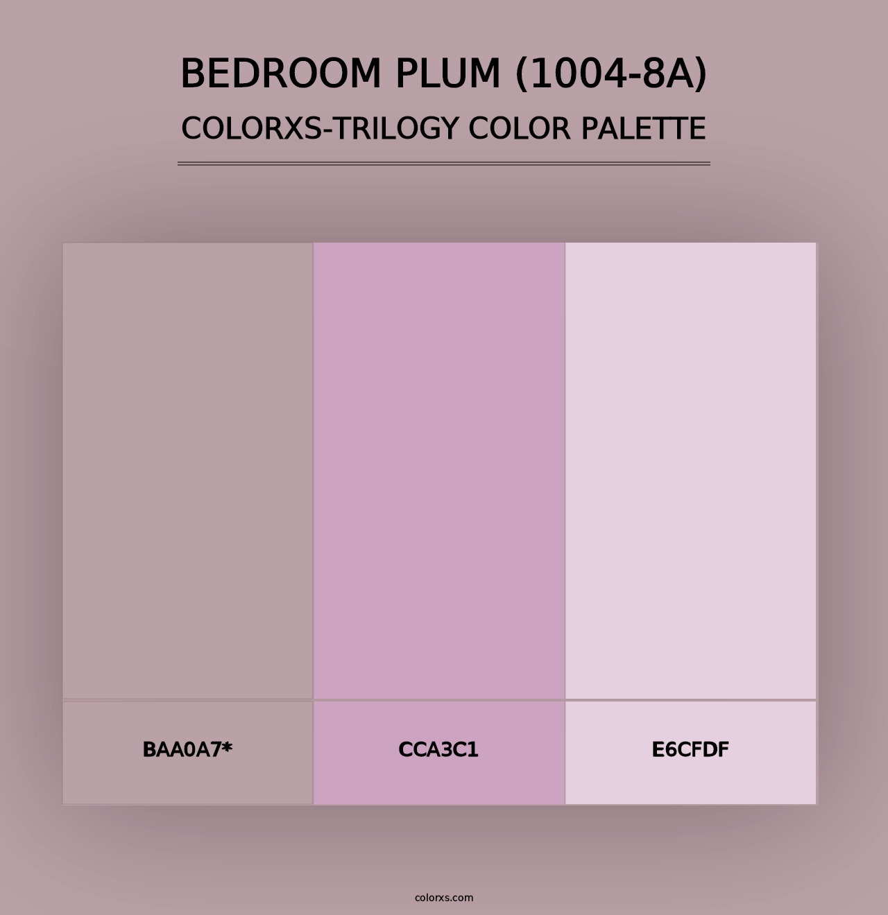 Bedroom Plum (1004-8A) - Colorxs Trilogy Palette