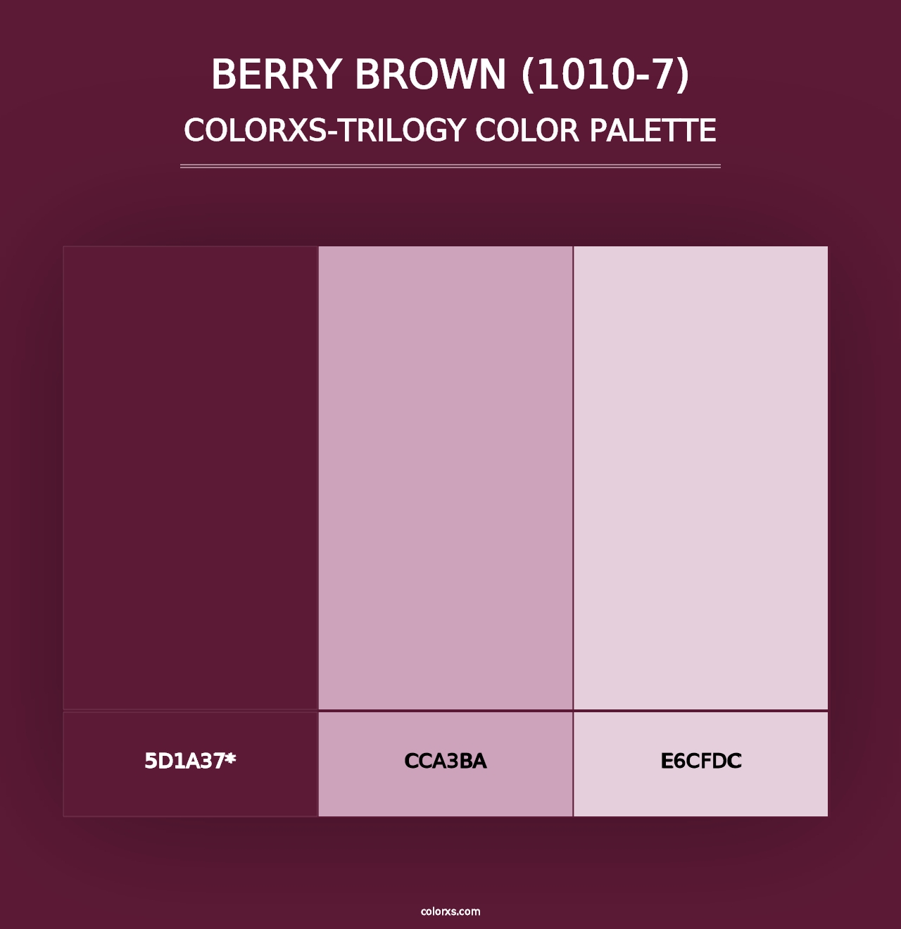 Berry Brown (1010-7) - Colorxs Trilogy Palette