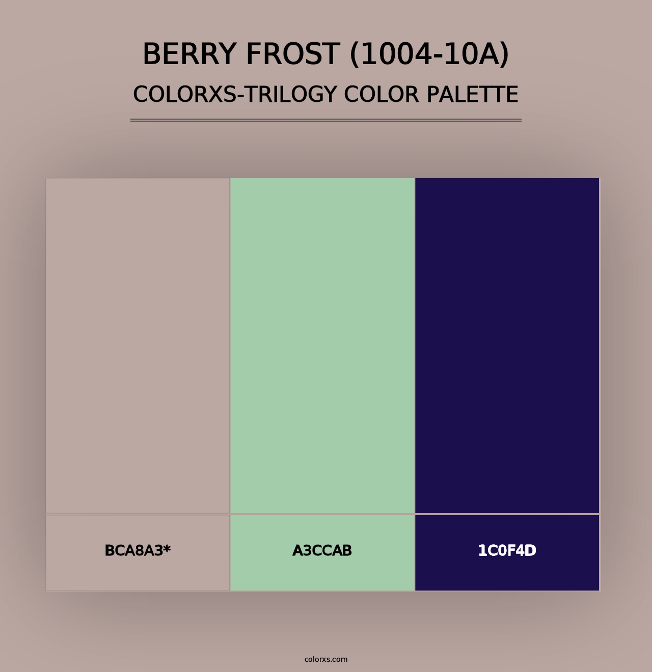 Berry Frost (1004-10A) - Colorxs Trilogy Palette