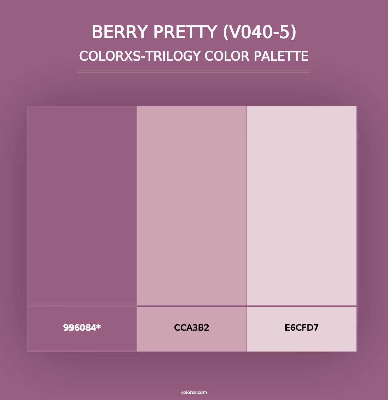 Berry Pretty (V040-5) - Colorxs Trilogy Palette