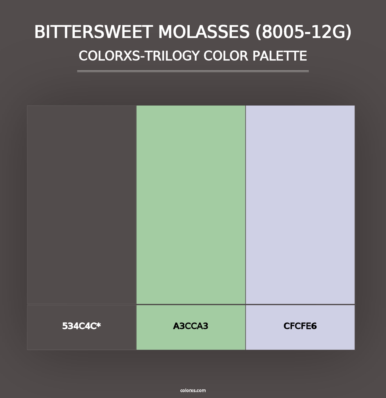 Bittersweet Molasses (8005-12G) - Colorxs Trilogy Palette