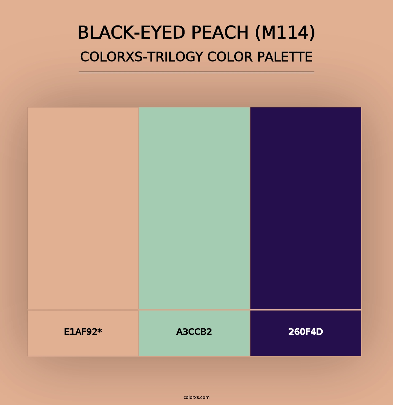 Black-Eyed Peach (M114) - Colorxs Trilogy Palette