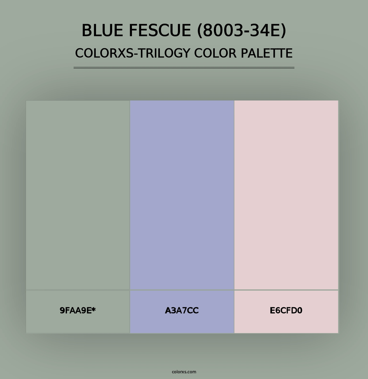 Blue Fescue (8003-34E) - Colorxs Trilogy Palette