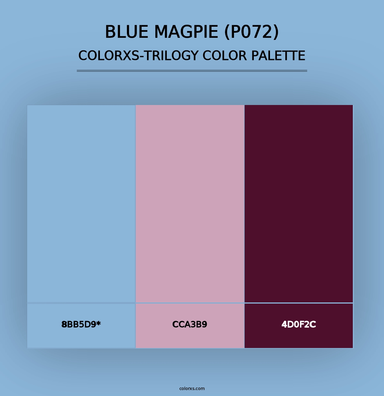 Blue Magpie (P072) - Colorxs Trilogy Palette