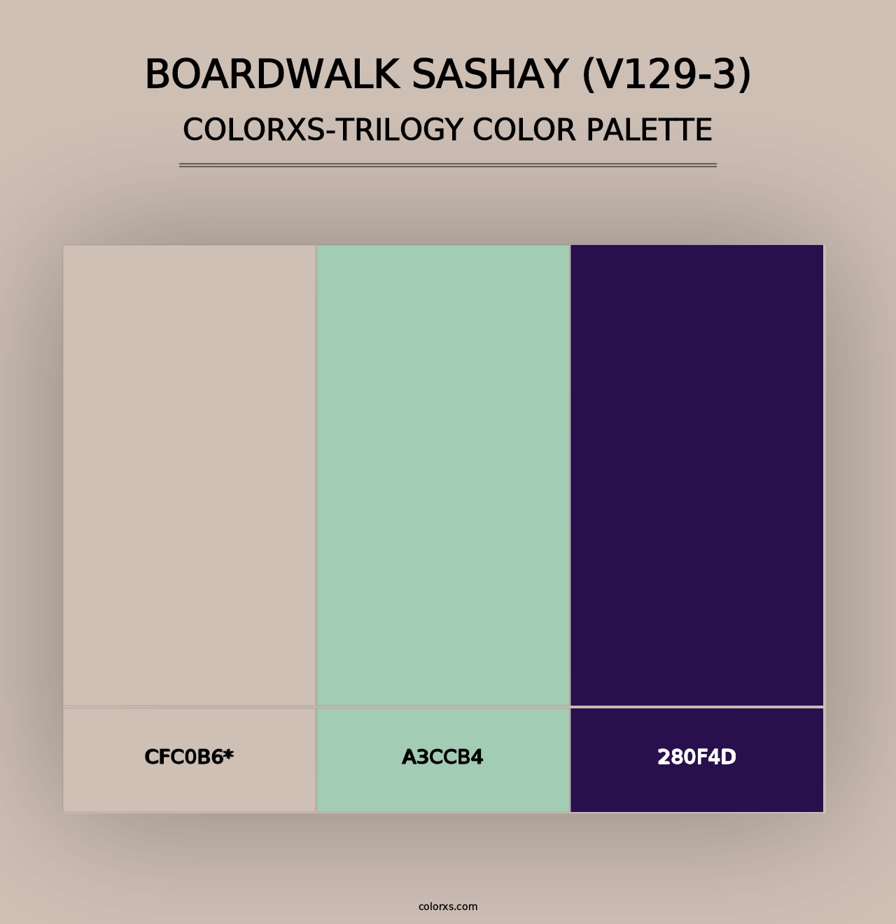 Boardwalk Sashay (V129-3) - Colorxs Trilogy Palette