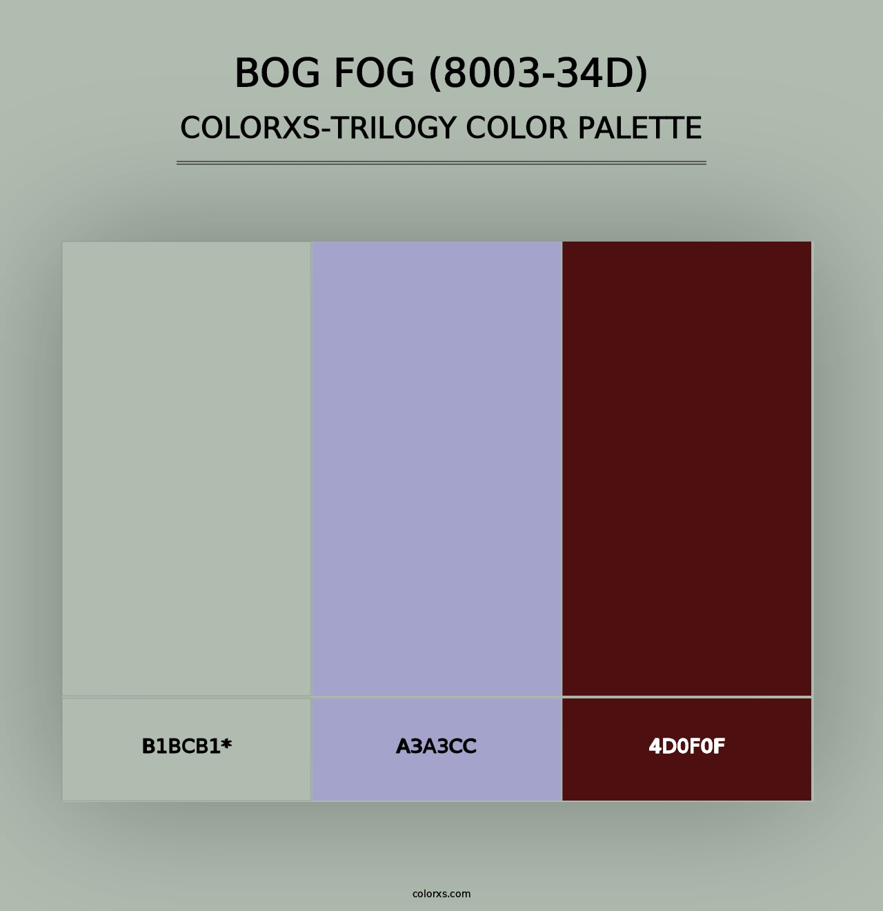 Bog Fog (8003-34D) - Colorxs Trilogy Palette