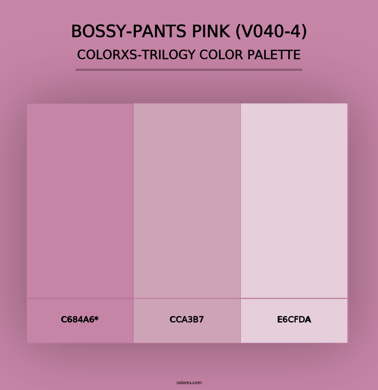 Bossy-Pants Pink (V040-4) - Colorxs Trilogy Palette