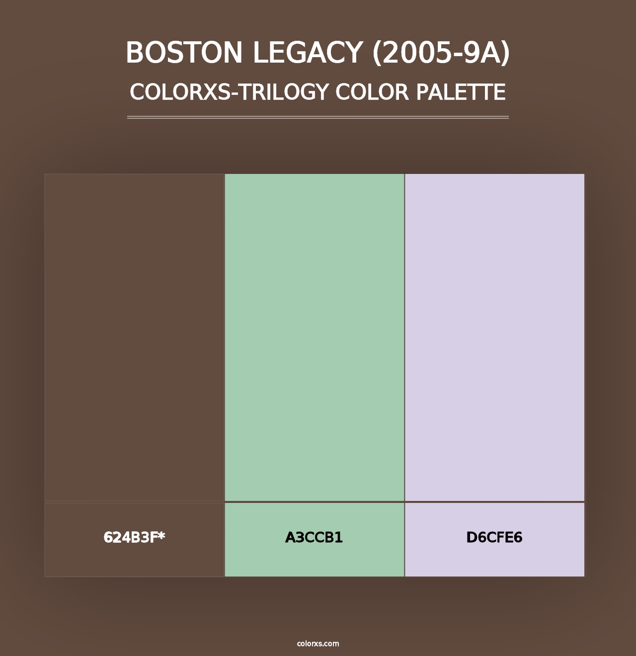 Boston Legacy (2005-9A) - Colorxs Trilogy Palette