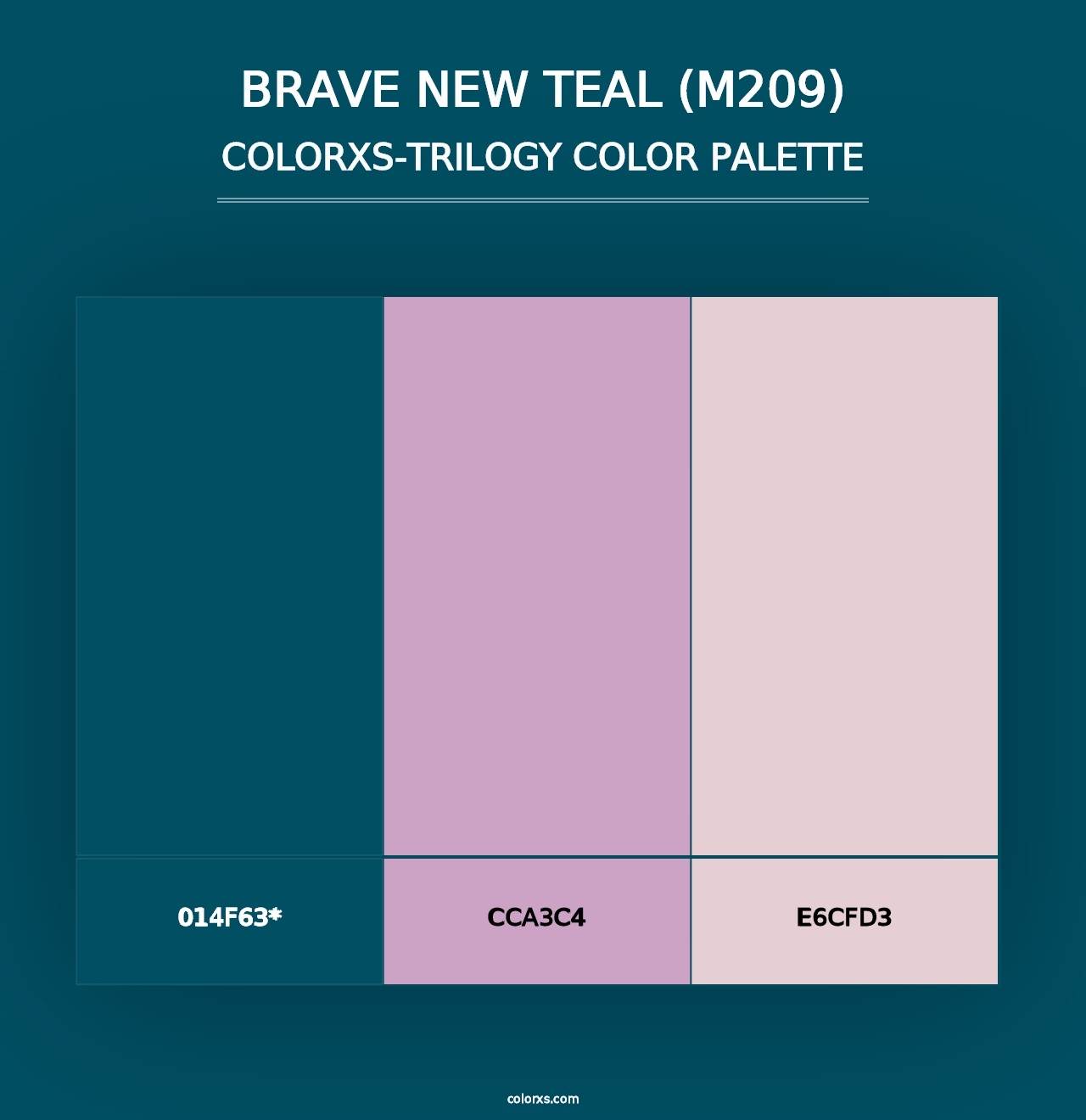 Brave New Teal (M209) - Colorxs Trilogy Palette