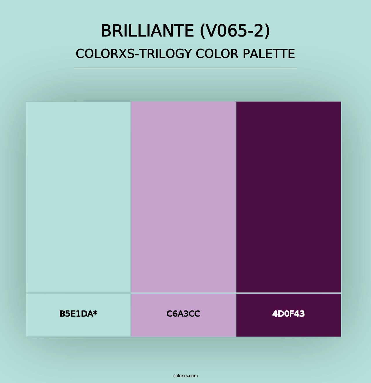 Brilliante (V065-2) - Colorxs Trilogy Palette