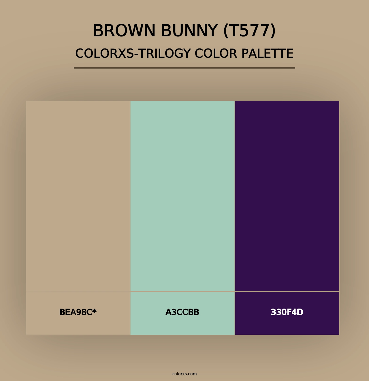 Brown Bunny (T577) - Colorxs Trilogy Palette