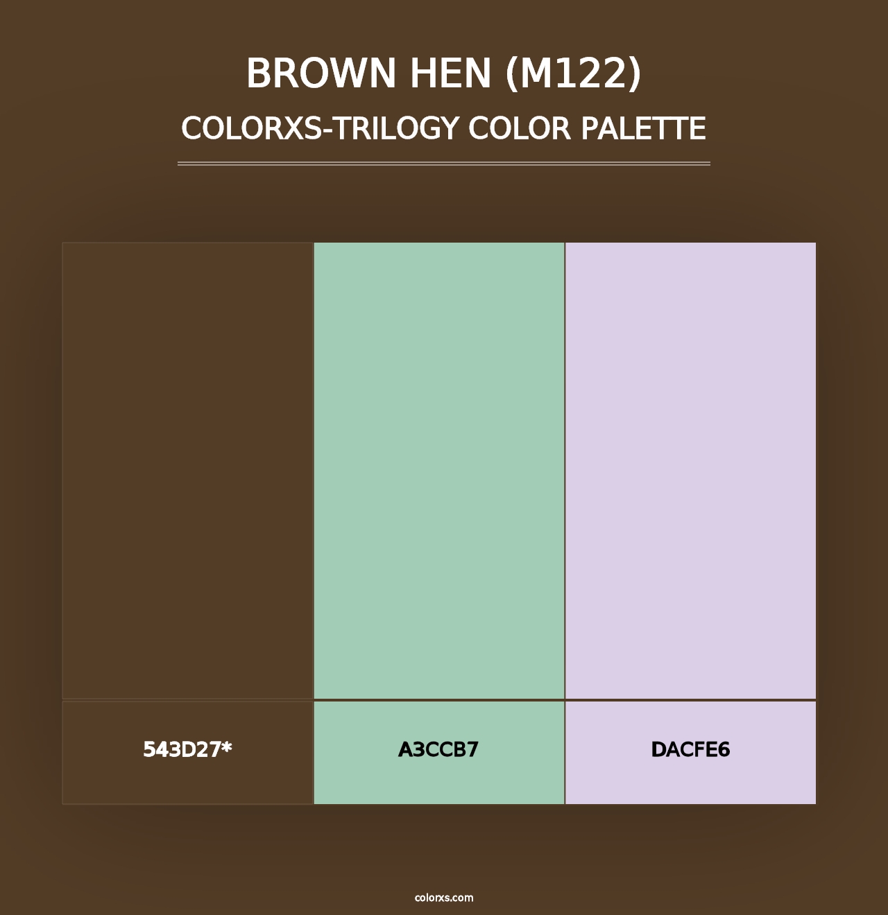 Brown Hen (M122) - Colorxs Trilogy Palette