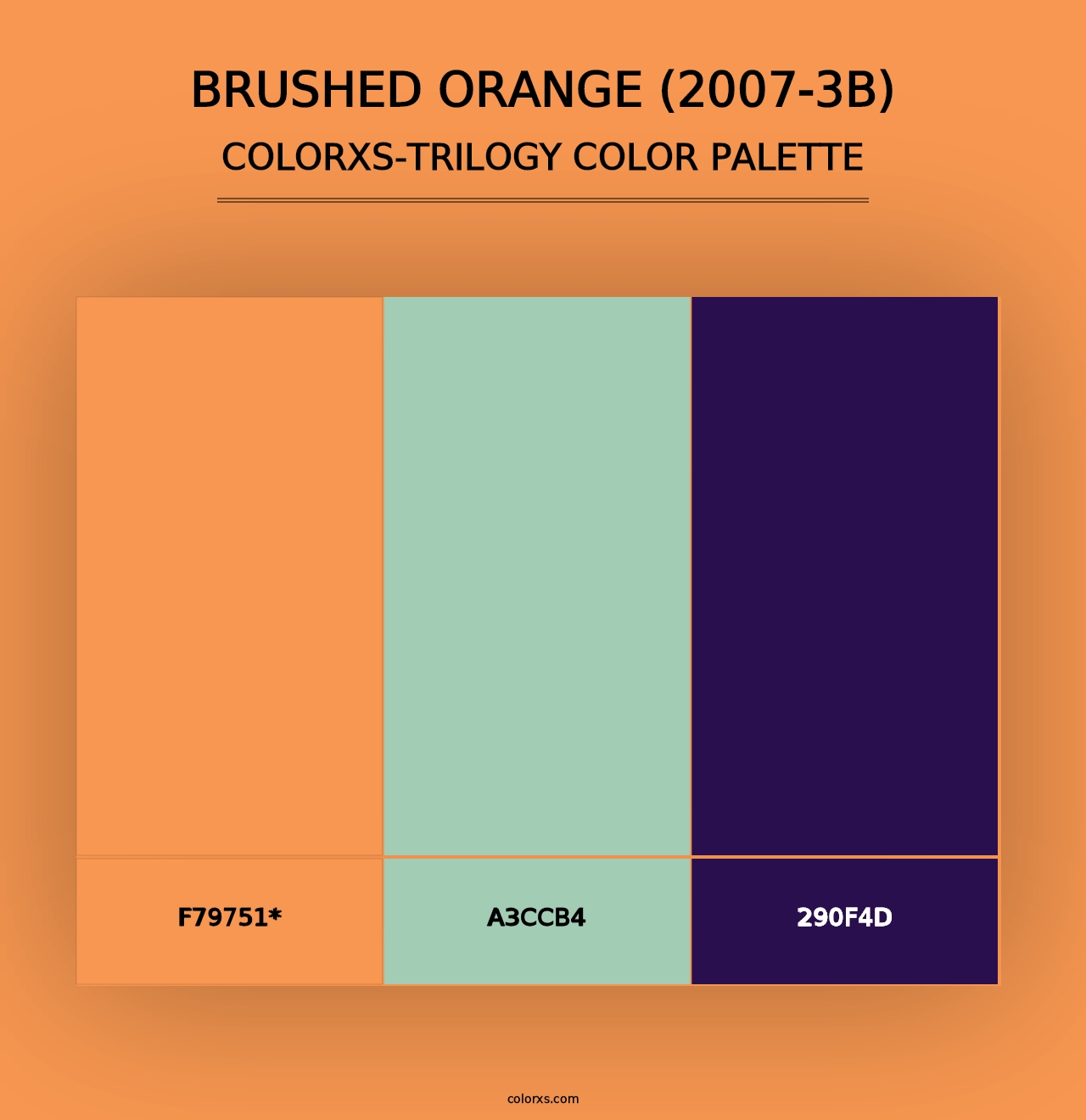 Brushed Orange (2007-3B) - Colorxs Trilogy Palette