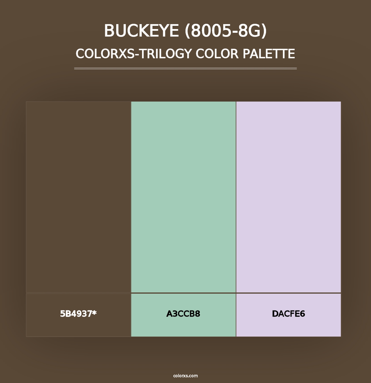 Buckeye (8005-8G) - Colorxs Trilogy Palette